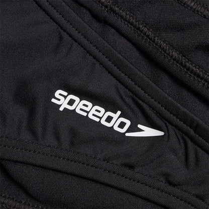 Anthracite - Side - Speedo Womens-Ladies Solid Performance Bikini Bottoms