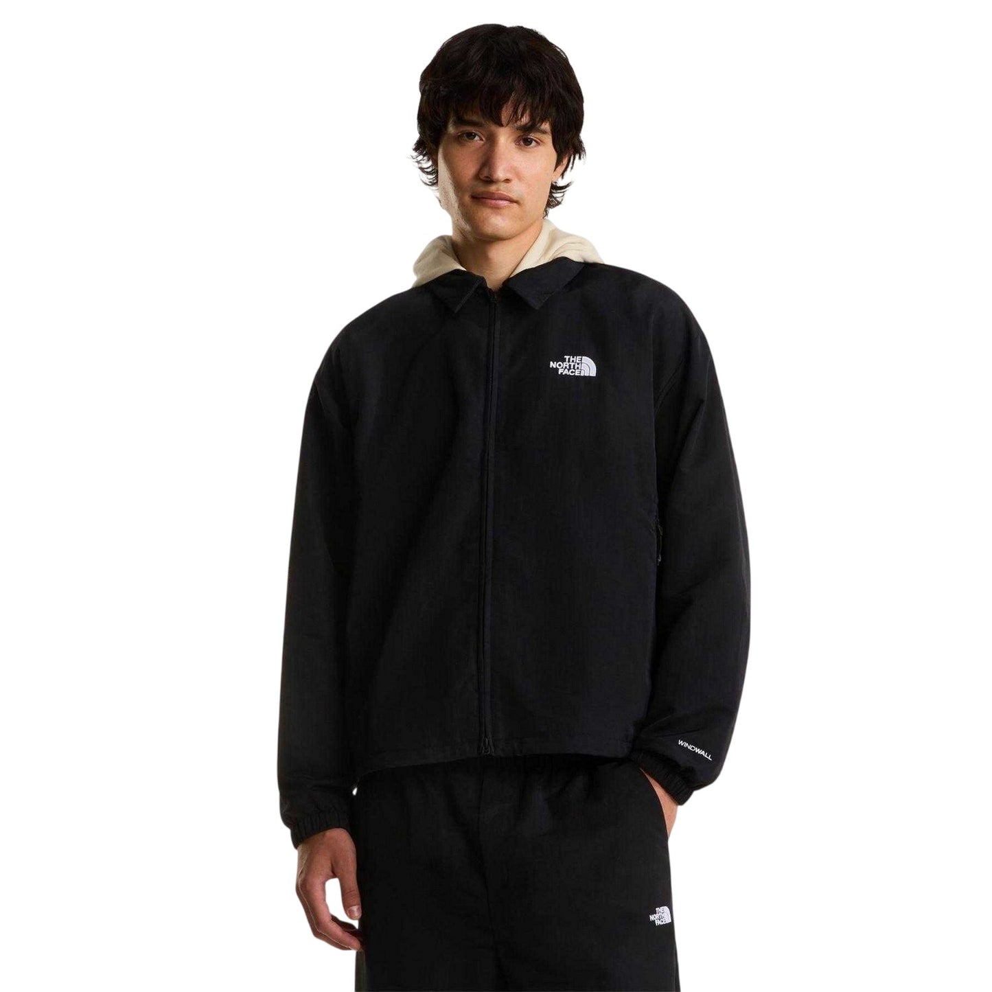 Black - Side - The North Face Mens Easy Wind Jacket