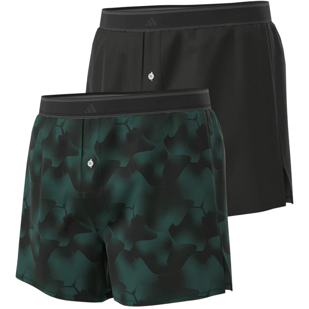 Multicoloured - Front - Adidas Mens Woven Boxer Shorts (Pack of 2)