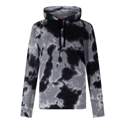 Black - Front - Diesel Mens Crane Tie Dye Hoodie