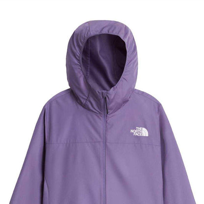 Plum - Side - The North Face Womens-Ladies Windproof Packaway Jacket
