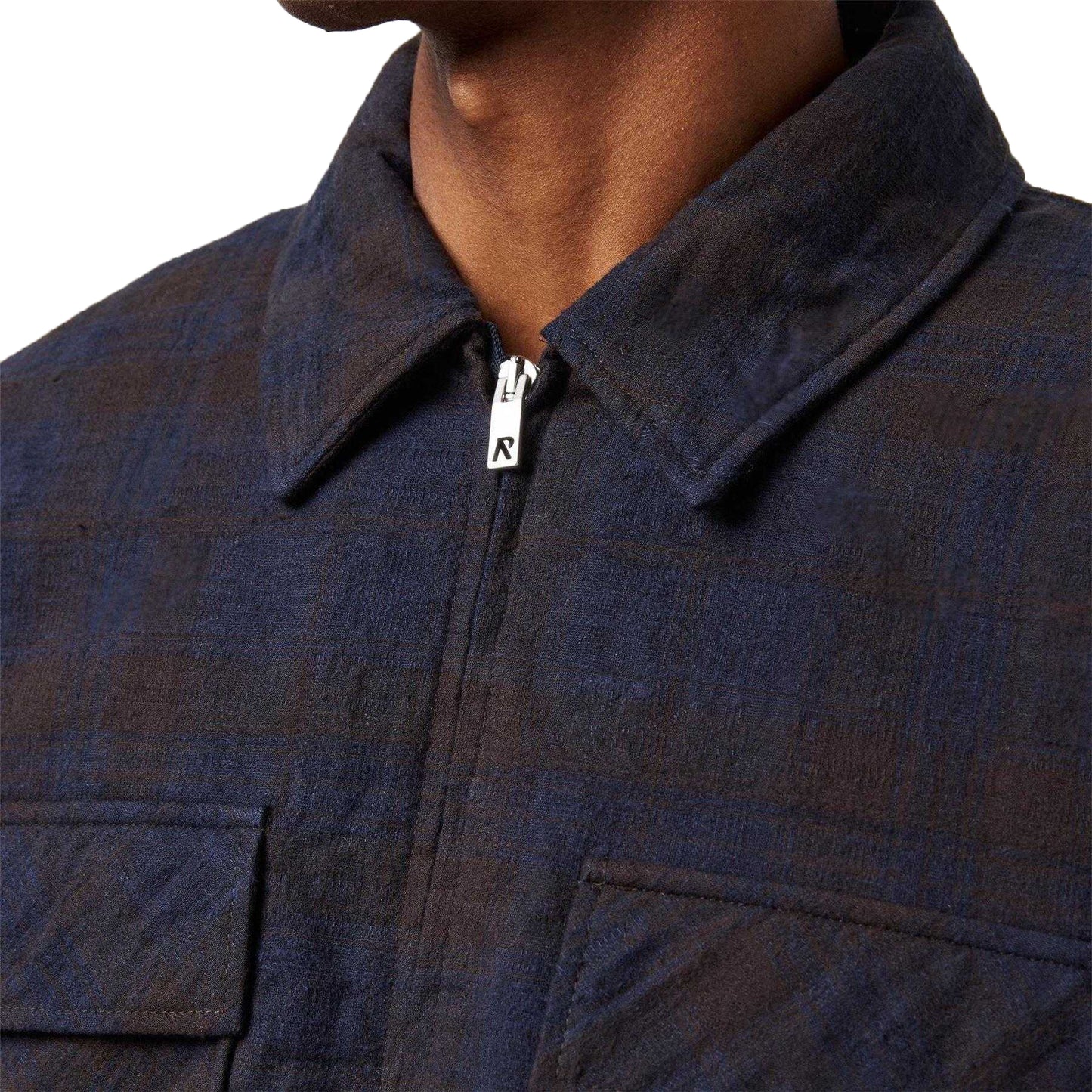Midnight Navy - Side - Represent Mens Structured Overshirt