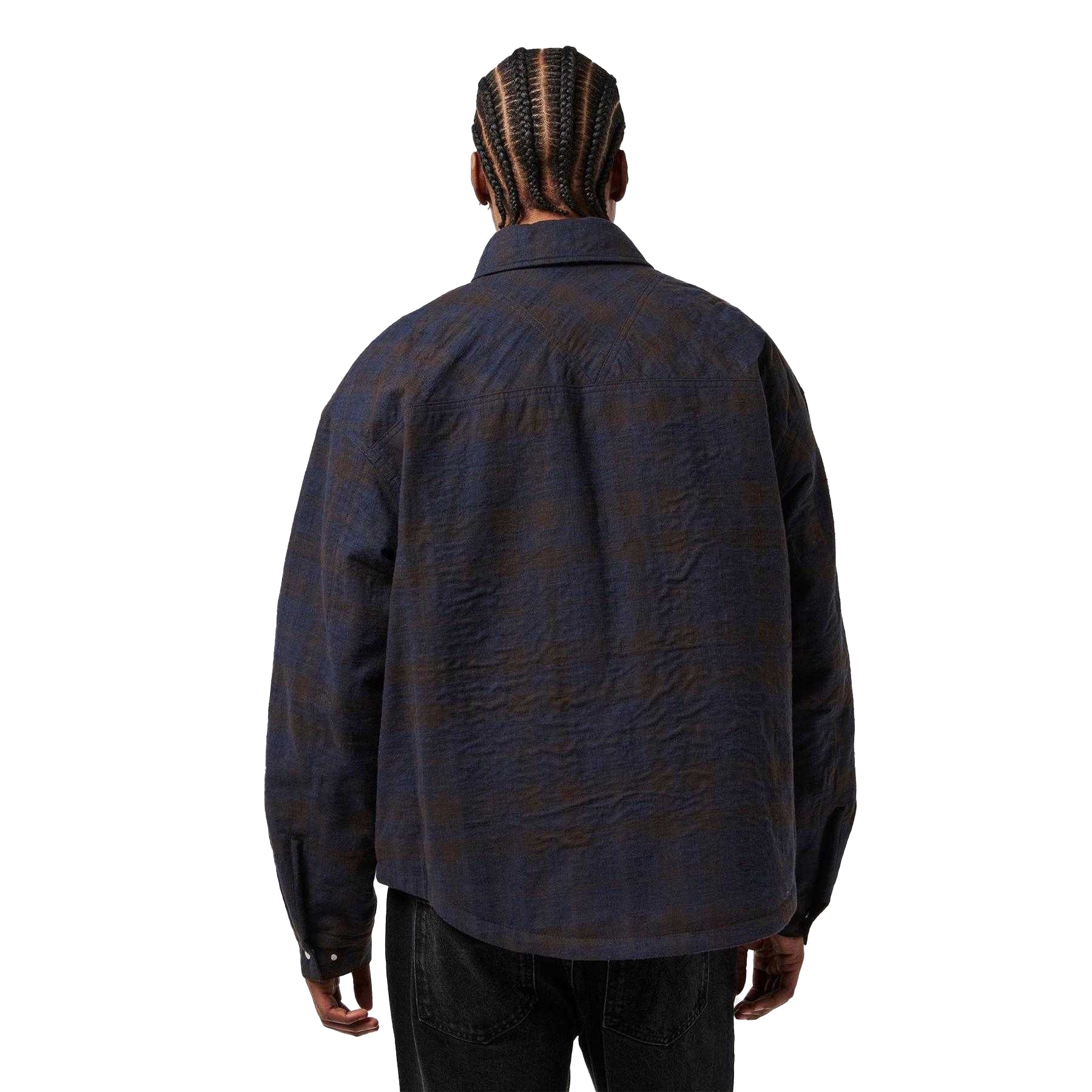 Midnight Navy - Pack Shot - Represent Mens Structured Overshirt
