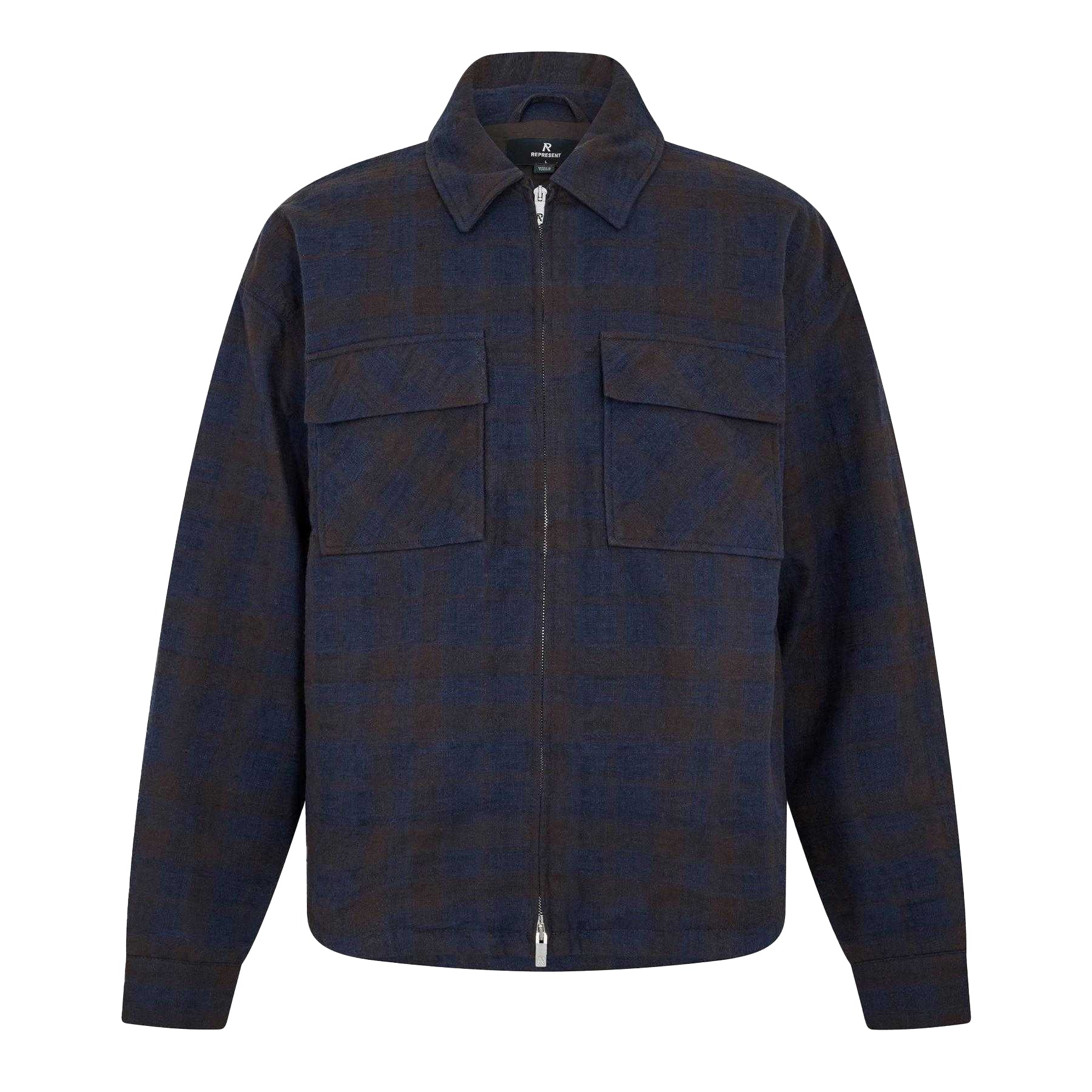 Midnight Navy - Front - Represent Mens Structured Overshirt