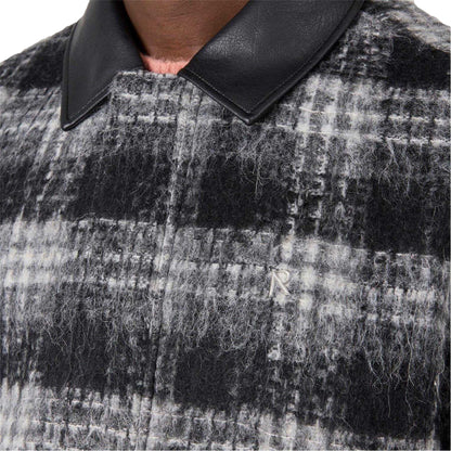 Jet Black - Side - Represent Mens Leather Accents Two-Way Regular Overshirt