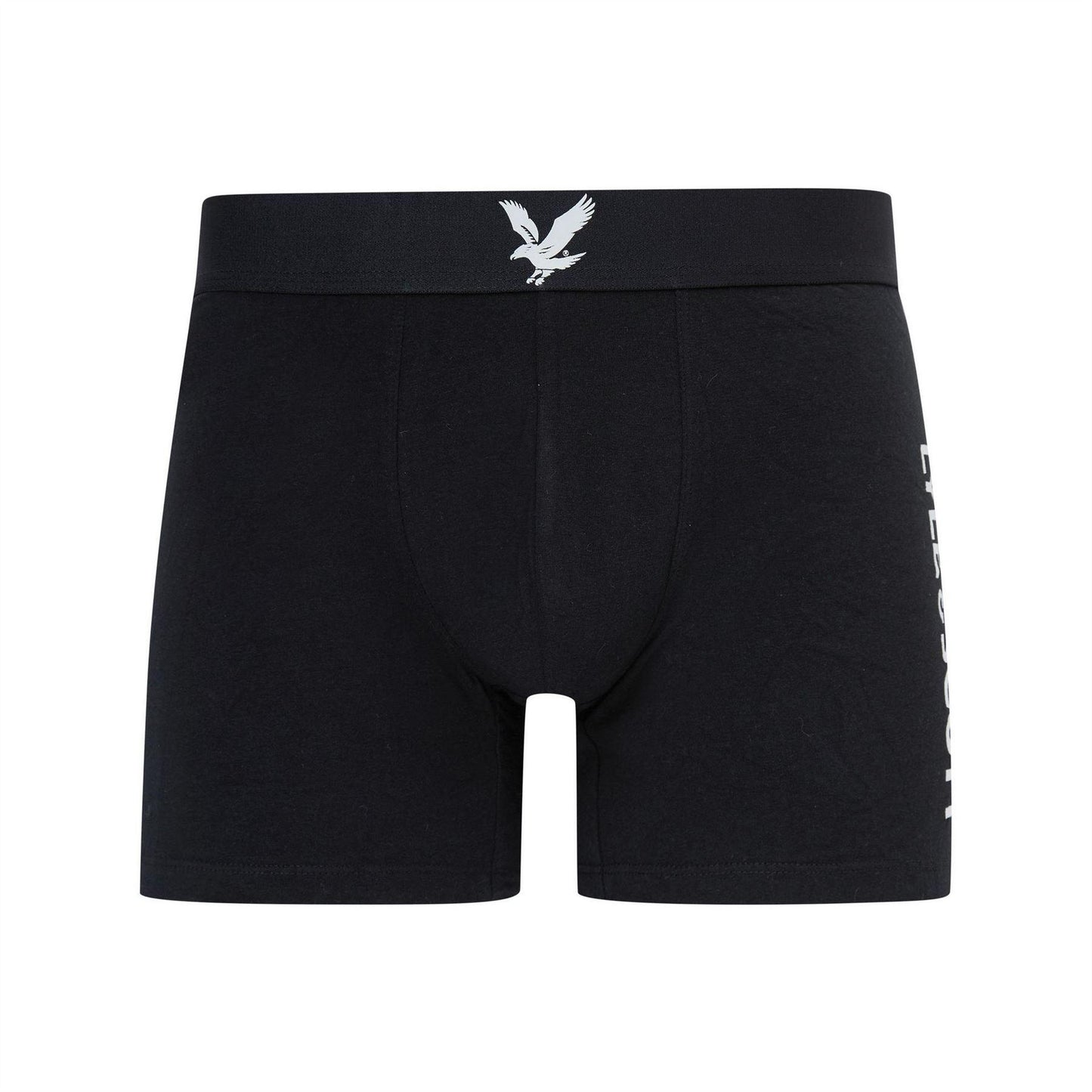 Black - Side - Lyle & Scott Mens Jonathan Boxer Shorts (Pack of 3)