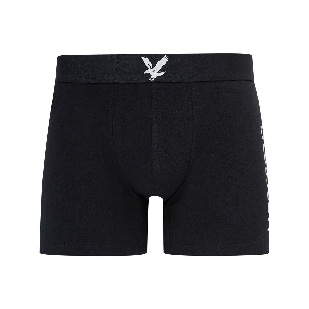 Black - Side - Lyle & Scott Mens Jonathan Boxer Shorts (Pack of 3)