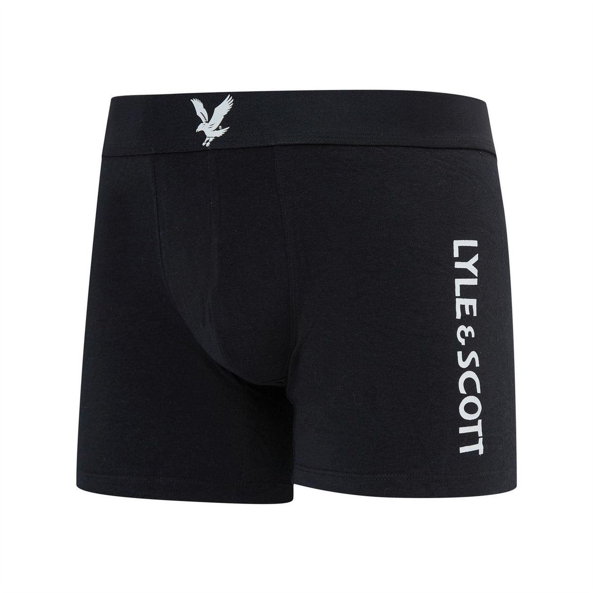 Black - Lifestyle - Lyle & Scott Mens Jonathan Boxer Shorts (Pack of 3)