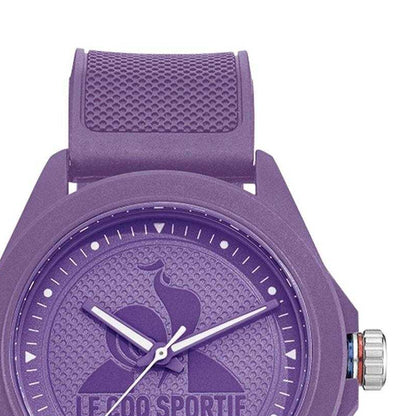 Purple - Back - Le Coq Sportif Womens-Ladies Monochrome Plastic Digital Watch
