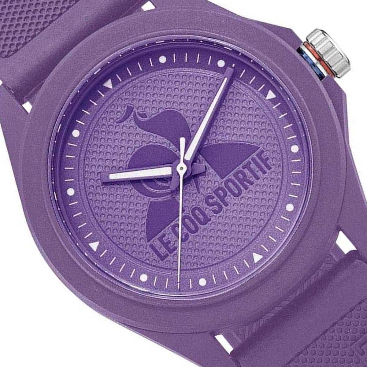 Purple - Side - Le Coq Sportif Womens-Ladies Monochrome Plastic Digital Watch