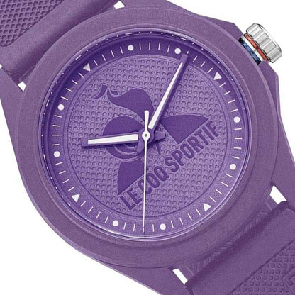 Purple - Side - Le Coq Sportif Womens-Ladies Monochrome Plastic Digital Watch