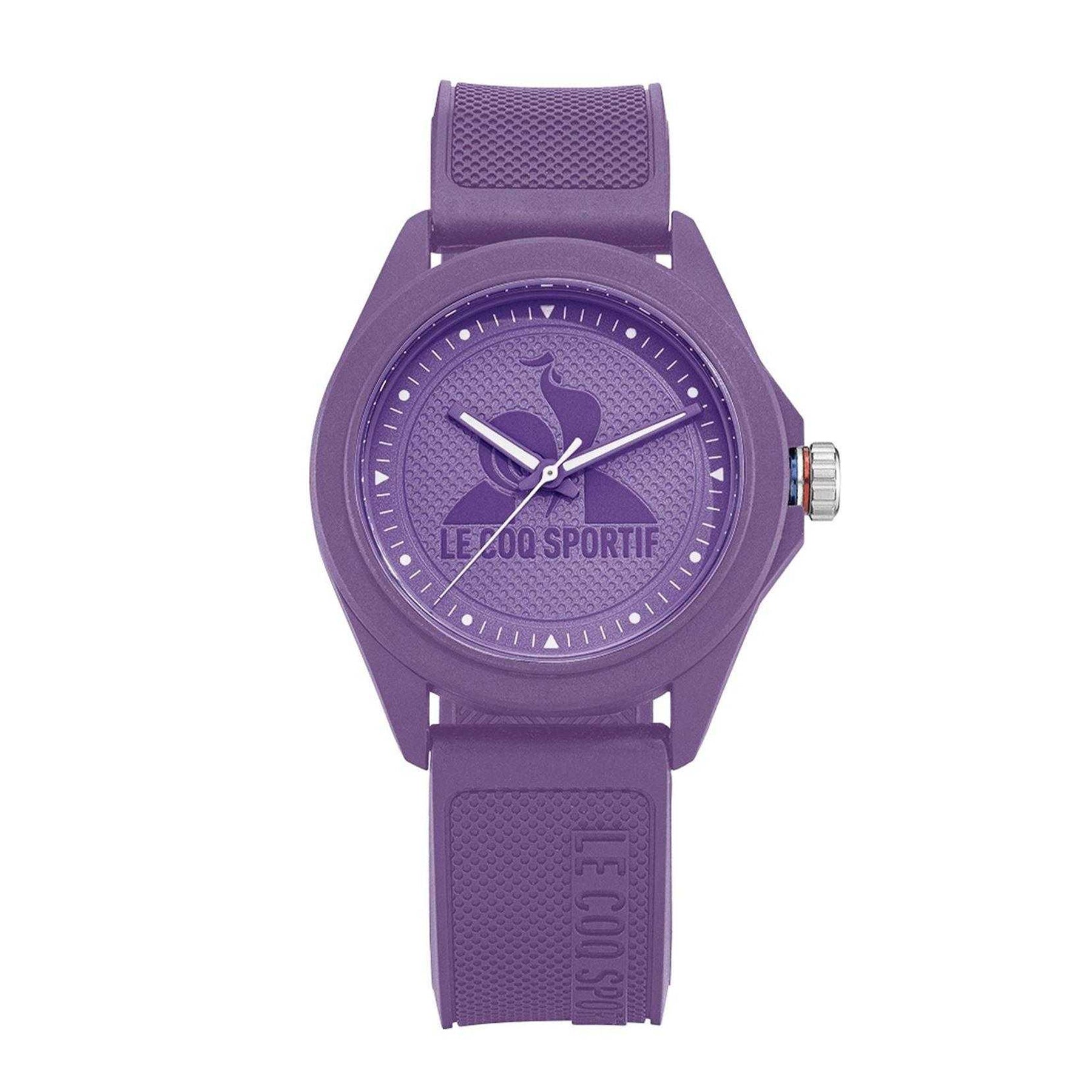 Purple - Front - Le Coq Sportif Womens-Ladies Monochrome Plastic Digital Watch
