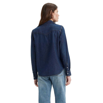 Smokin Hot - Back - Levis Womens-Ladies Ultimate Western Denim Shirt