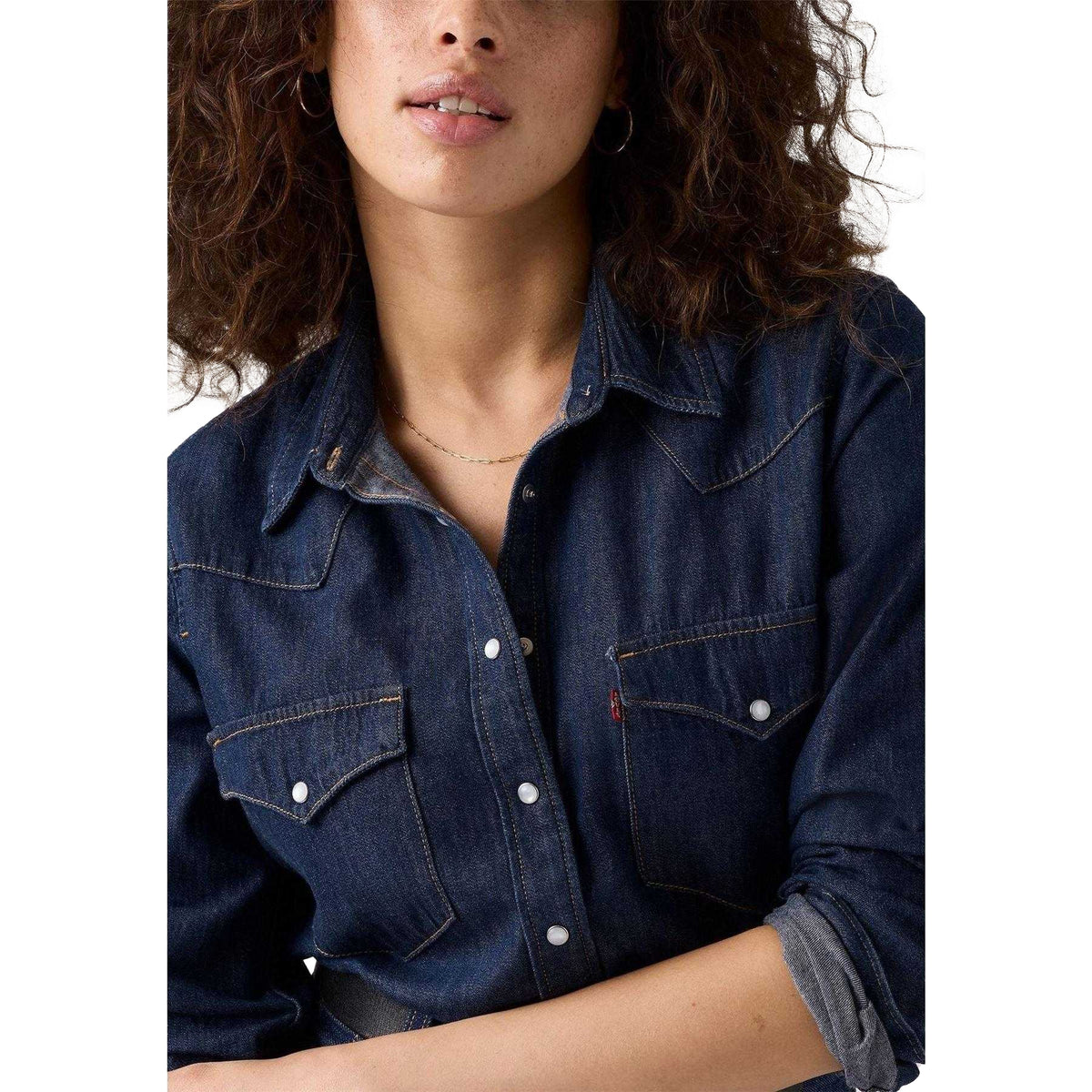 Smokin Hot - Side - Levis Womens-Ladies Ultimate Western Denim Shirt