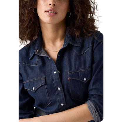 Smokin Hot - Side - Levis Womens-Ladies Ultimate Western Denim Shirt