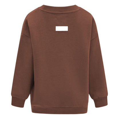 Brown - Back - Blank Essentials Boys Crew Neck Sweatshirt