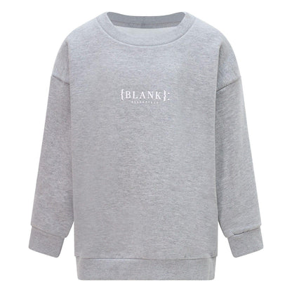 Grey - Front - Blank Essentials Boys Crew Neck Sweatshirt