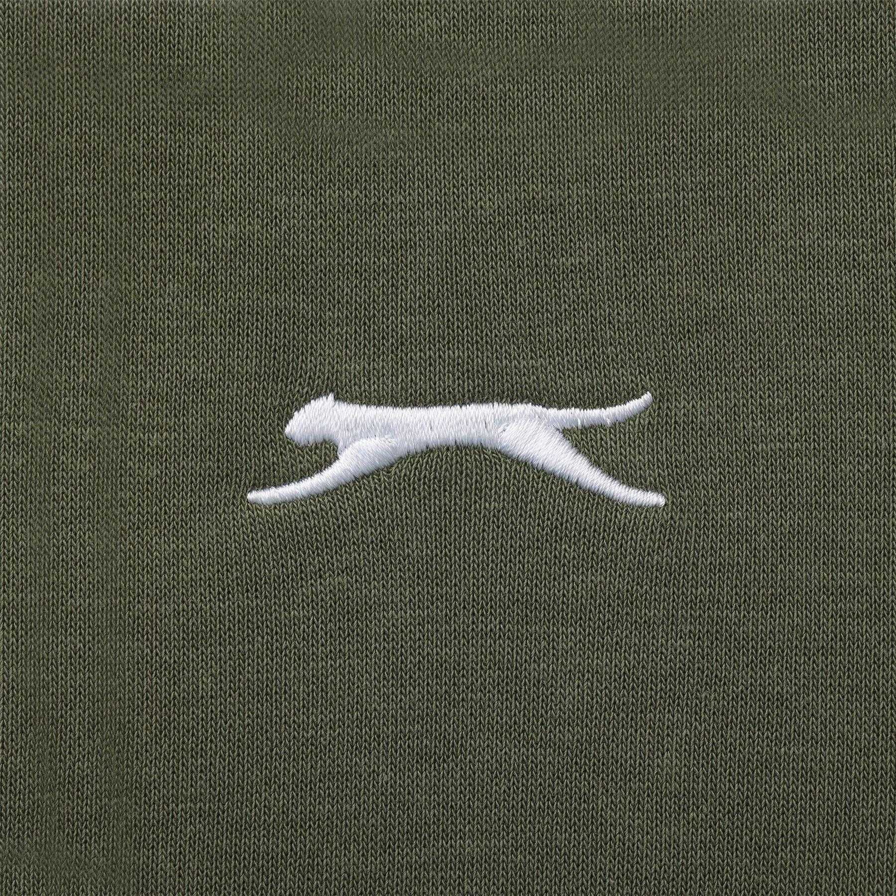 Khaki Green - Lifestyle - Slazenger Mens Embroidered Logo Fleece Hoodie