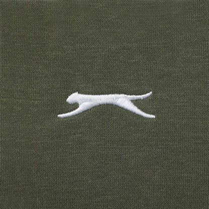 Khaki Green - Lifestyle - Slazenger Mens Embroidered Logo Fleece Hoodie