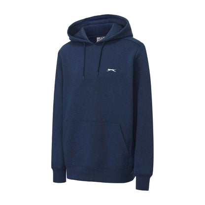 Steel Blue - Side - Slazenger Mens Embroidered Logo Fleece Hoodie