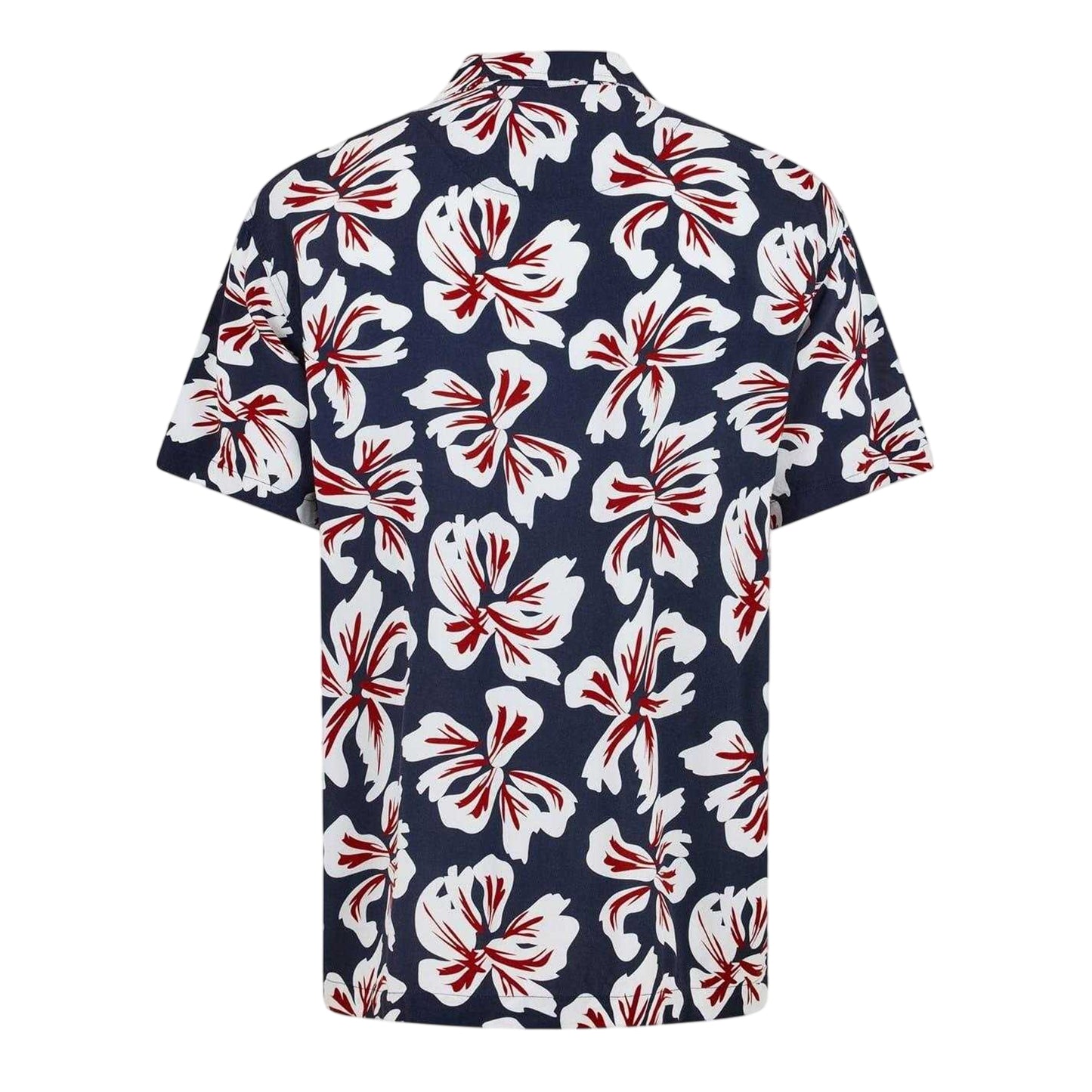 Navy - Back - Pretty Green Mens Bauhaus Floral Regular Shirt