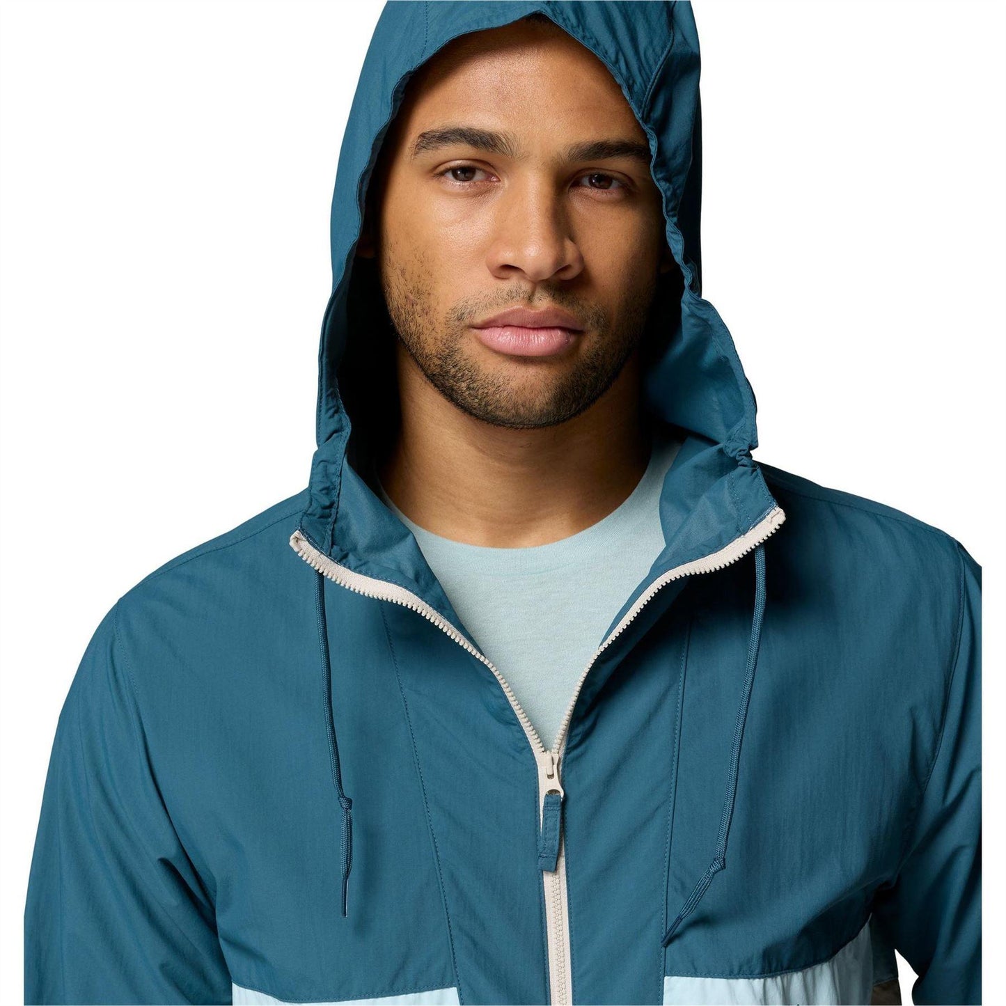 Blue - Side - Columbia Mens Spire Valley Water Repellent Soft Shell Jacket