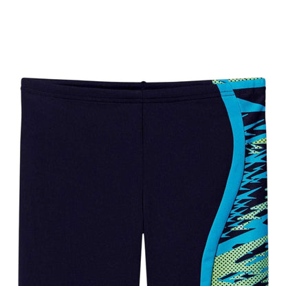 Black-Blue - Side - Speedo Boys HB Logo Jammer Shorts
