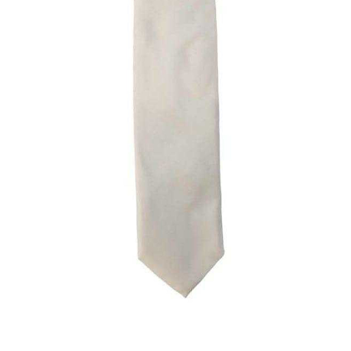 Natural - Side - Boss Plain Skinny Tie