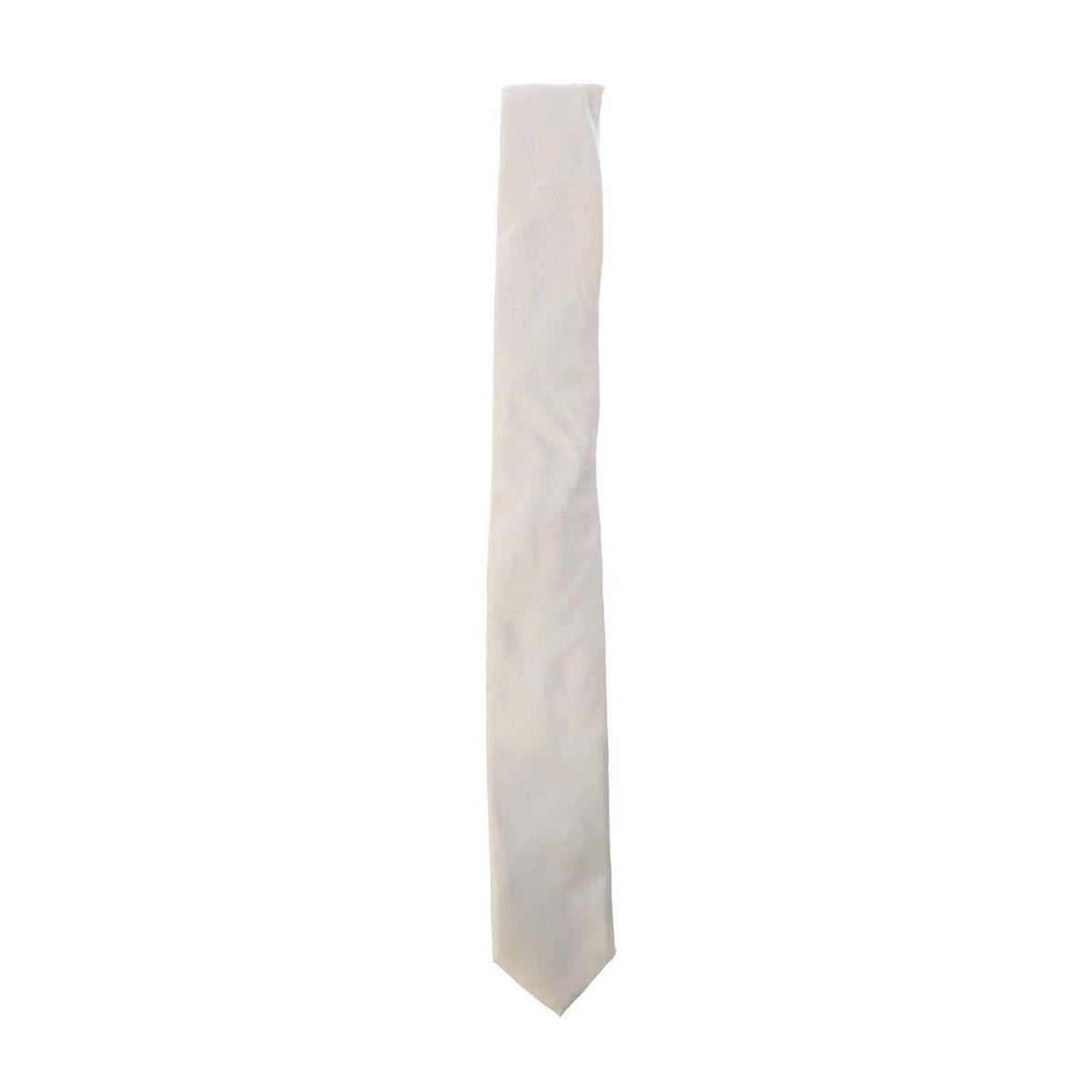 Natural - Front - Boss Plain Skinny Tie