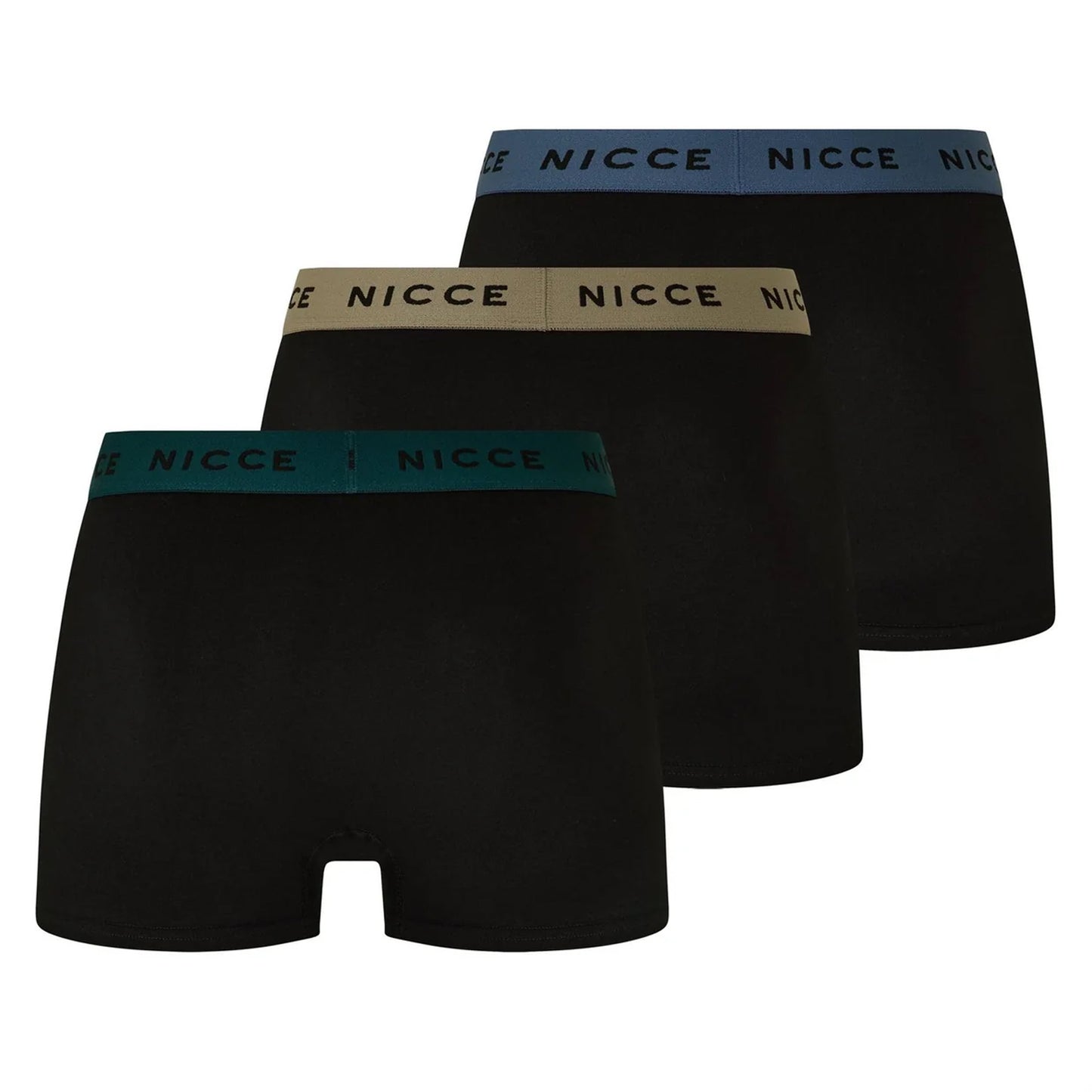 Black - Back - Nicce Mens Maddocks Boxer Shorts (Pack of 3)