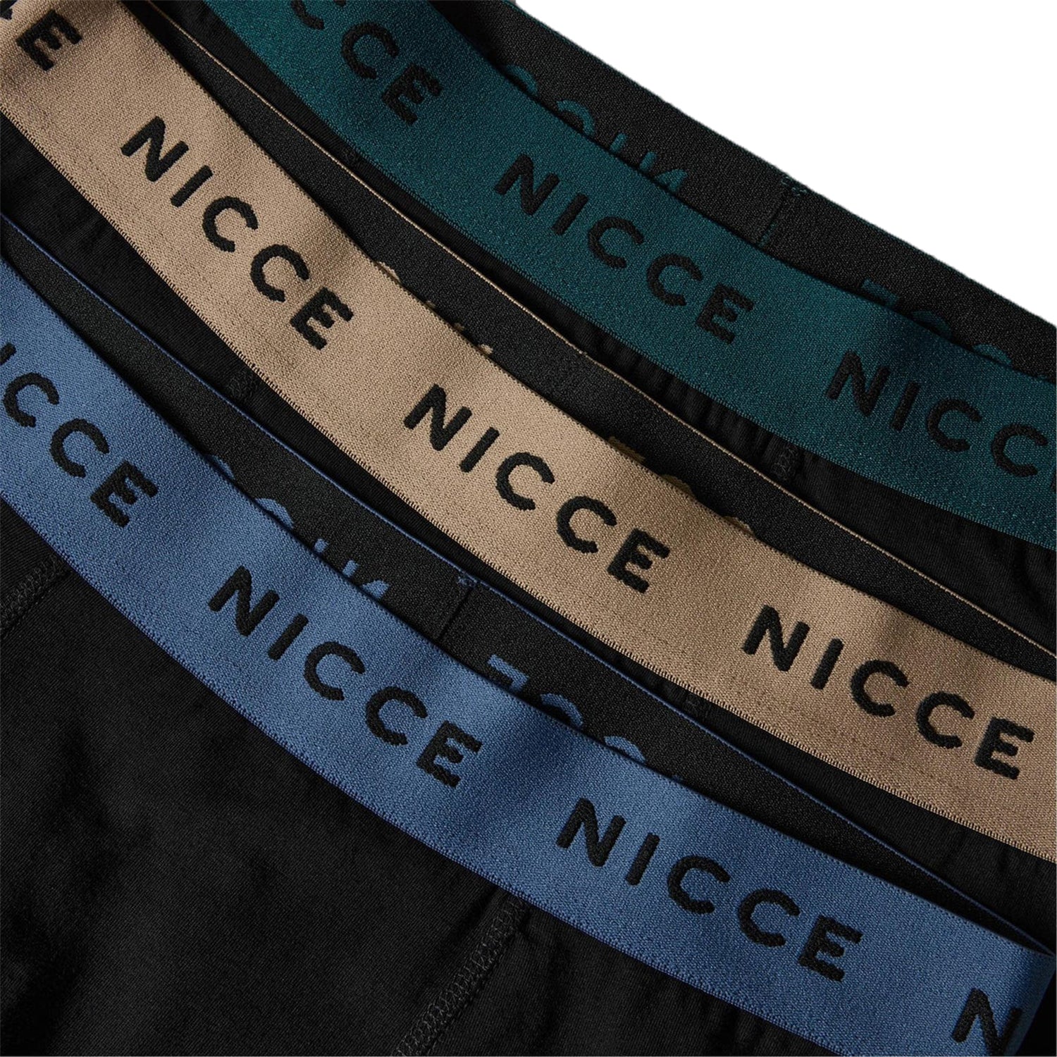 Black - Side - Nicce Mens Maddocks Boxer Shorts (Pack of 3)