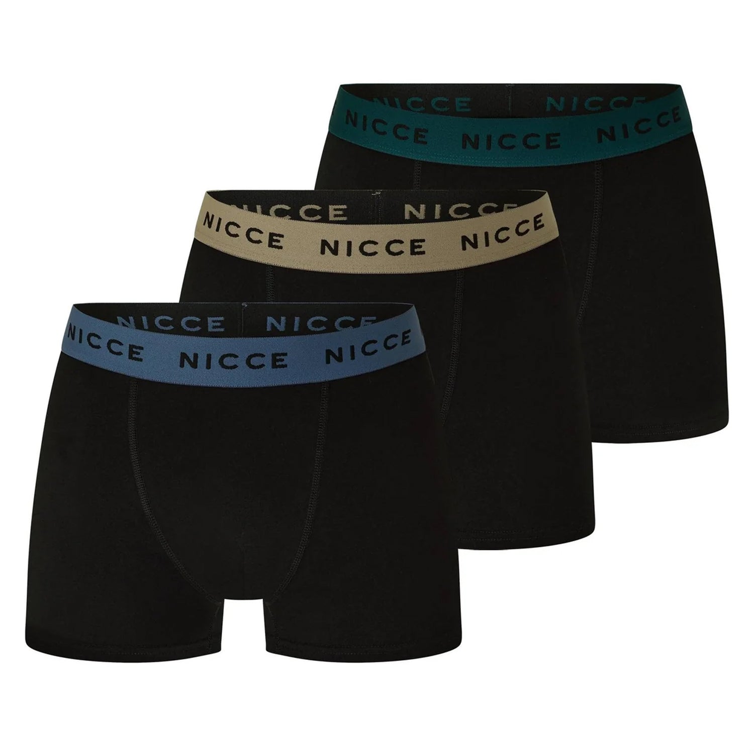 Black - Front - Nicce Mens Maddocks Boxer Shorts (Pack of 3)