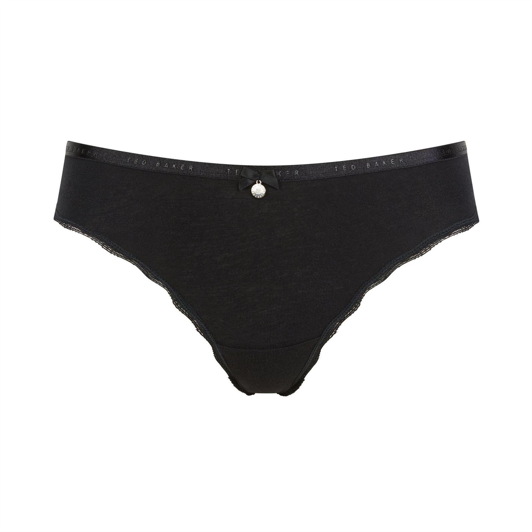 Jet Black - Side - Ted Baker Womens-Ladies Harriot Seamless Fitted Thong