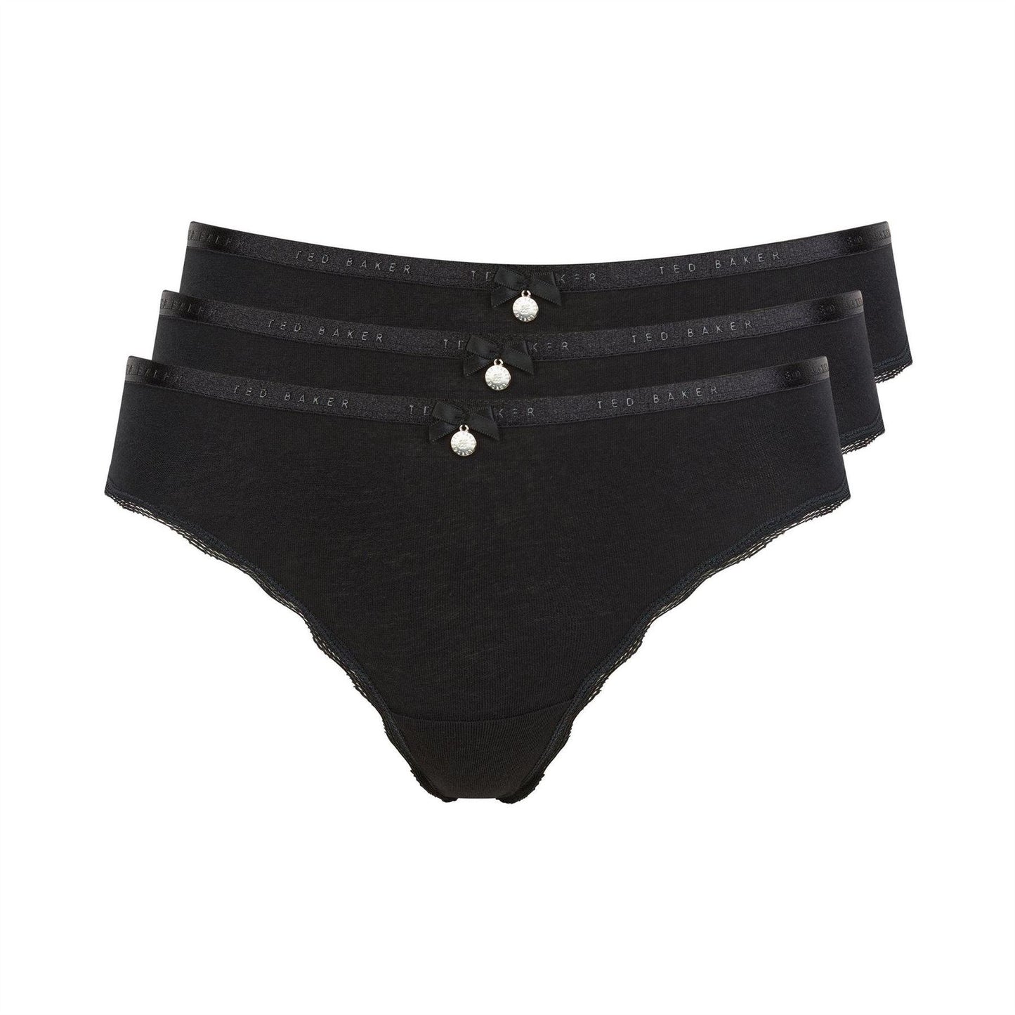 Jet Black - Front - Ted Baker Womens-Ladies Harriot Seamless Fitted Thong