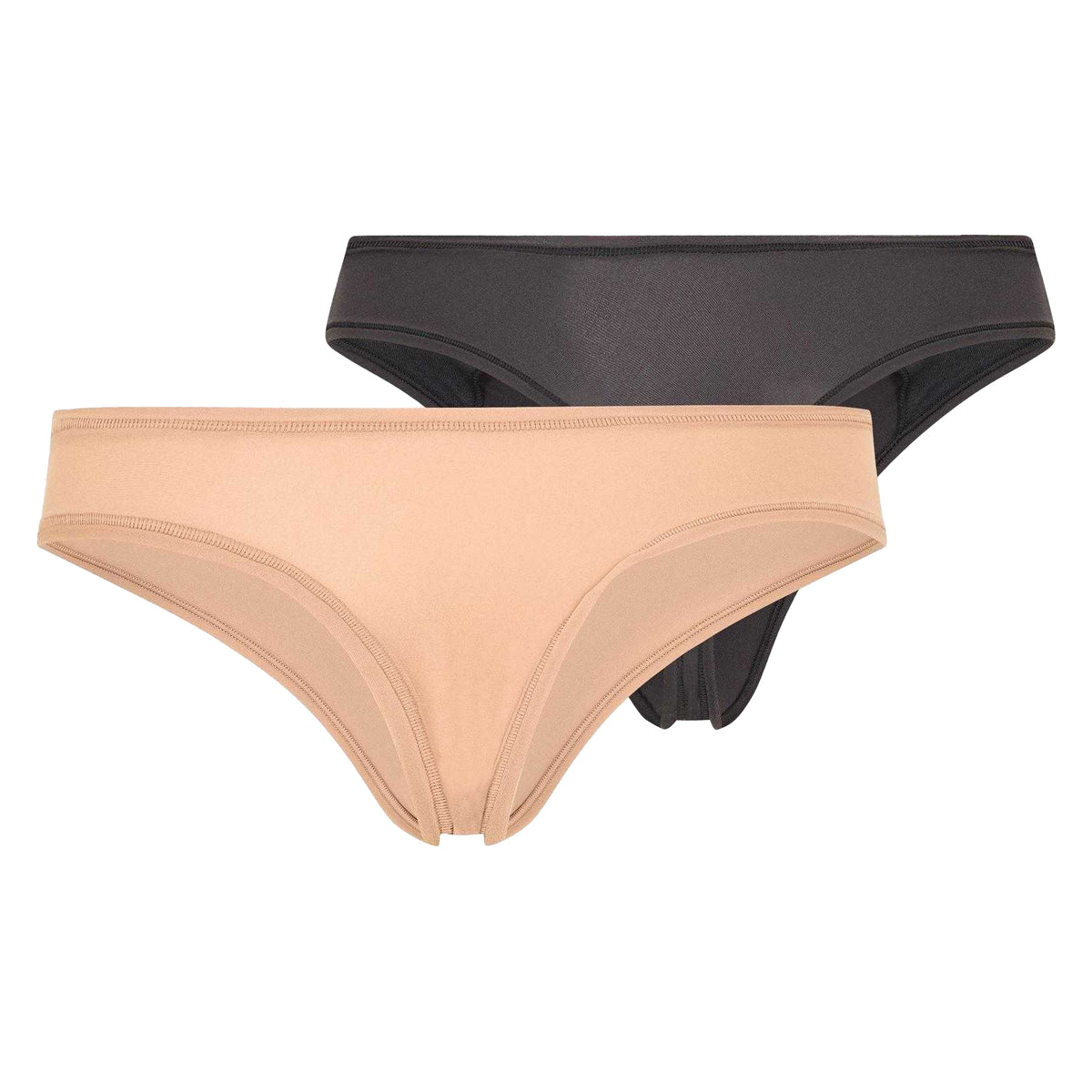 Sienna-Onyx - Back - Skims Womens-Ladies Fitted Thong (Pack of 5)