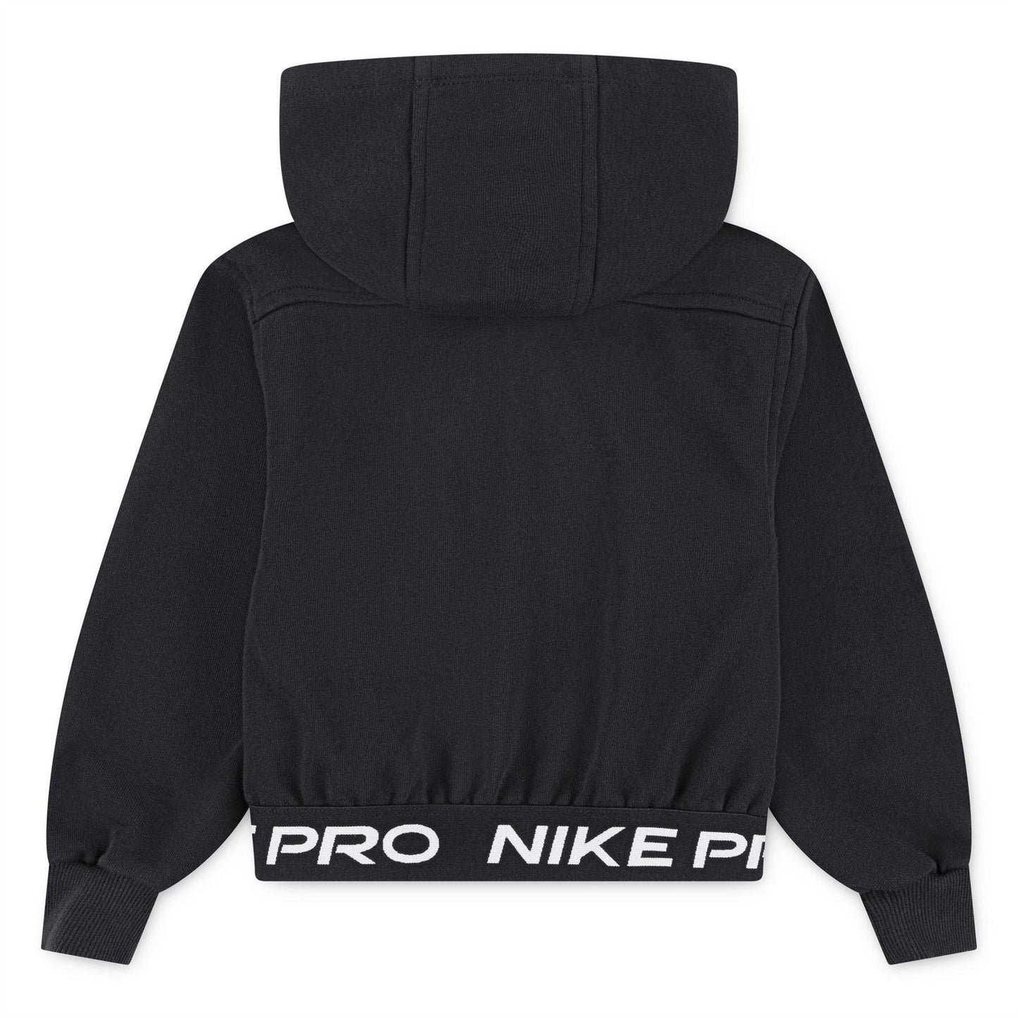 Black - Back - Nike Childrens-Kids Pro Fleece Full Zip Hoodie