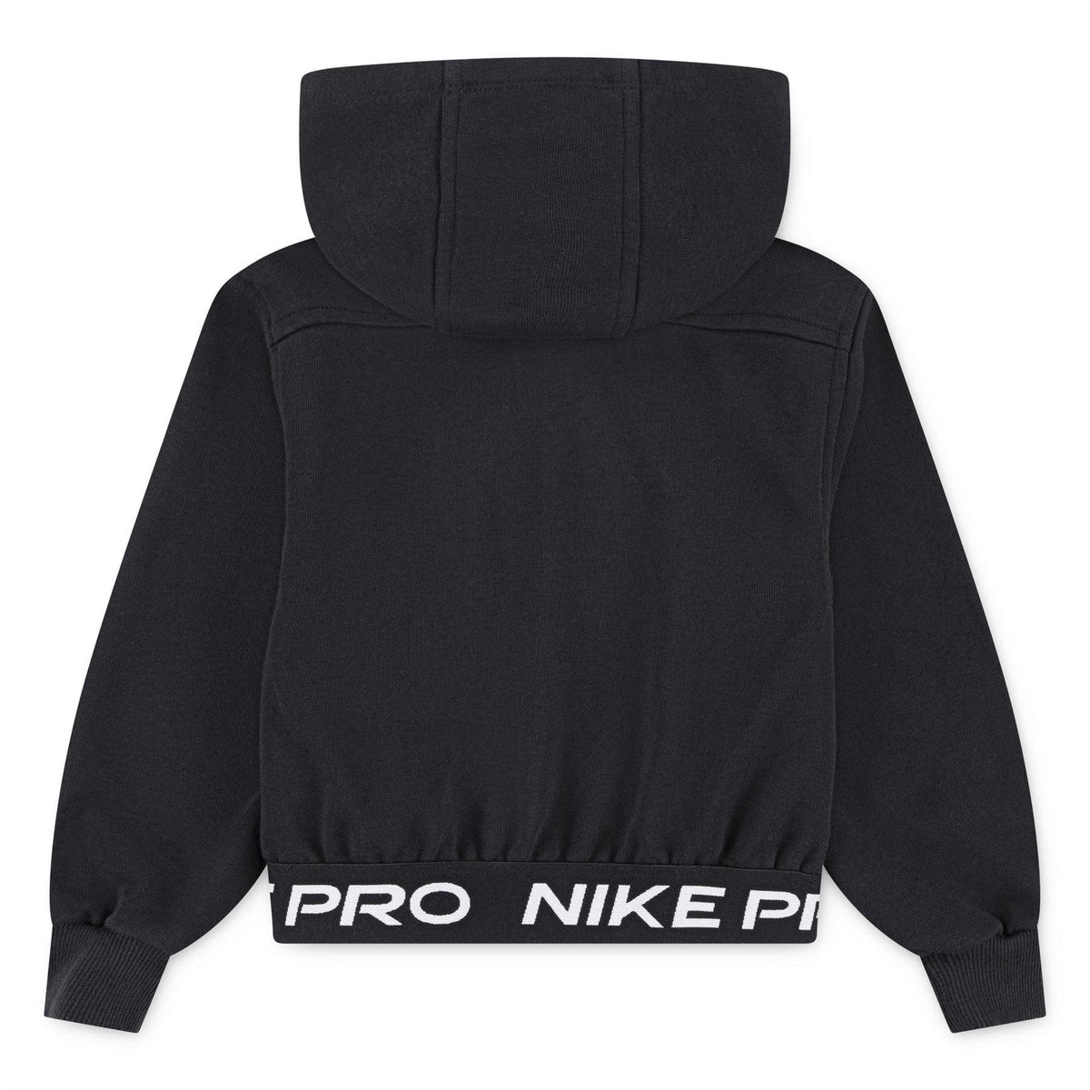 Black - Back - Nike Childrens-Kids Pro Fleece Full Zip Hoodie