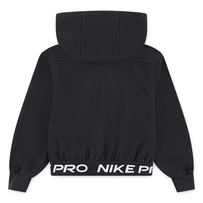 Black - Back - Nike Childrens-Kids Pro Fleece Full Zip Hoodie