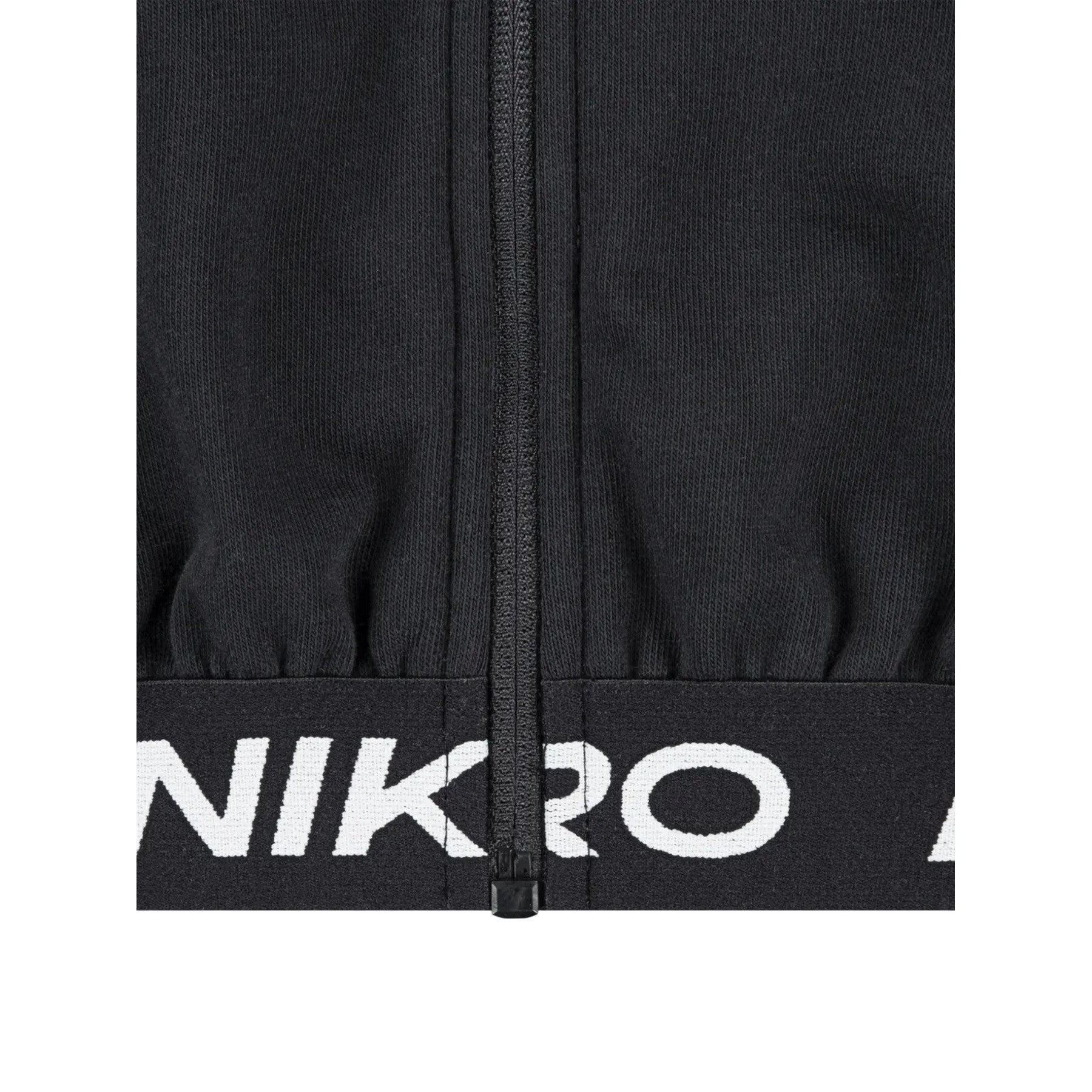 Black - Side - Nike Childrens-Kids Pro Fleece Full Zip Hoodie