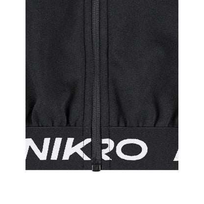 Black - Side - Nike Childrens-Kids Pro Fleece Full Zip Hoodie