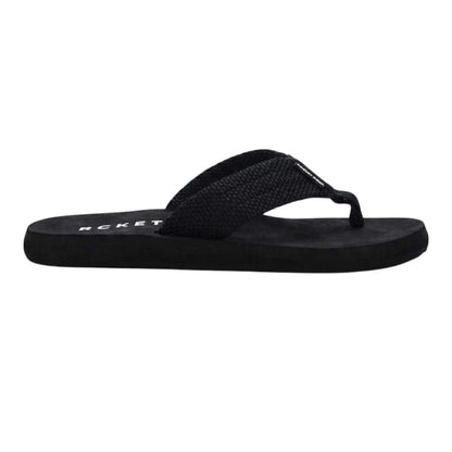 Black - Front - Rocket Dog Womens-Ladies Adios Flat Flip Flops