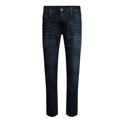 Dark Blue - Front - Replay Mens Anbass Denim Slim Jeans