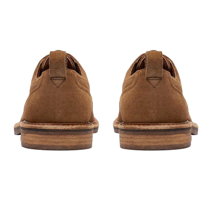 Tan - Back - Clarks Mens Aldwin Suede Lace Up Derby Shoes