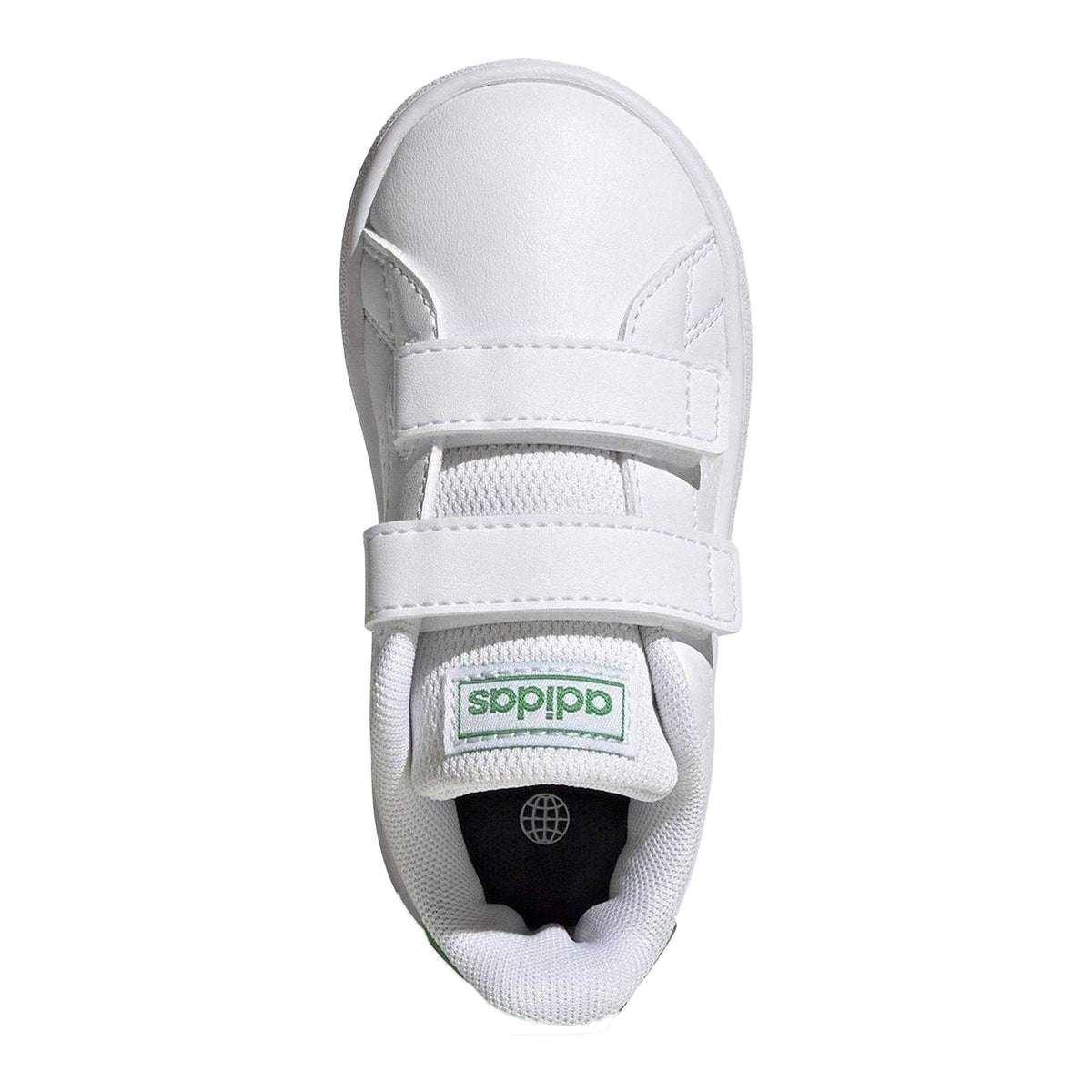 Cloud White-Green-Core Black - Lifestyle - Adidas Baby Lifestyle Hook and Loop Court Shoes