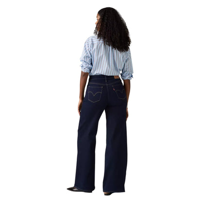 Darkest Sky - Back - Levis Womens-Ladies Wide Leg Shaping Jeans