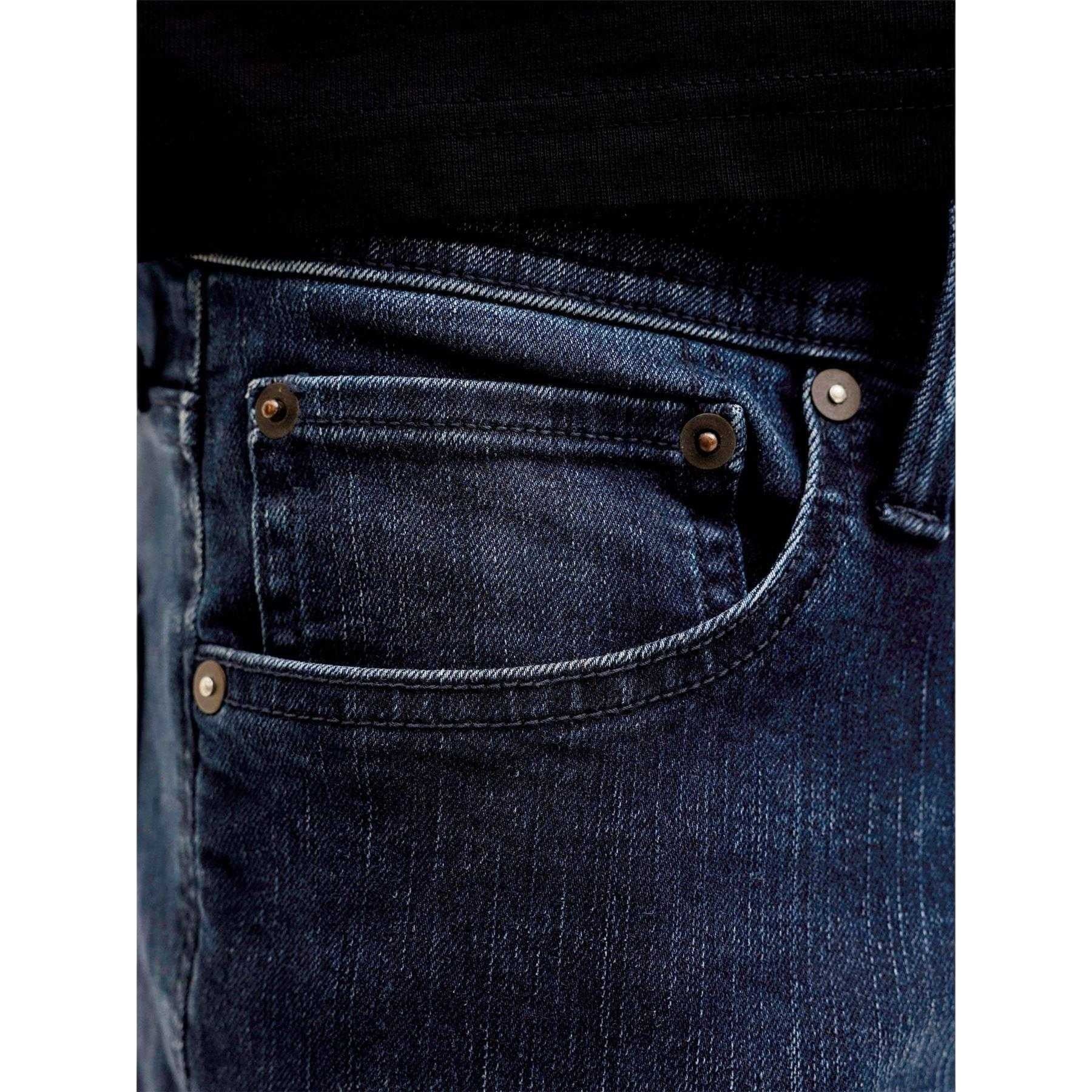 Blue Denim - Side - Jack And Jones Mens Glenn Original Mid Rise Slim Jeans