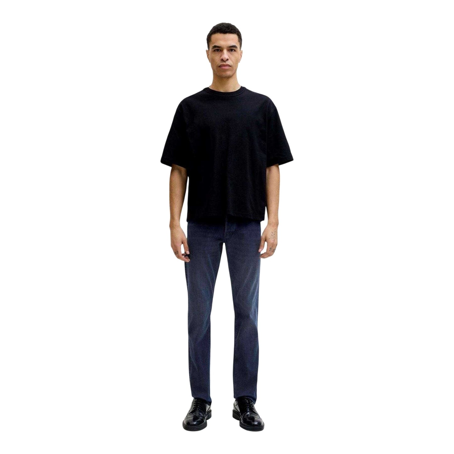 Blue Denim - Lifestyle - Jack And Jones Mens Glenn Original Mid Rise Slim Jeans