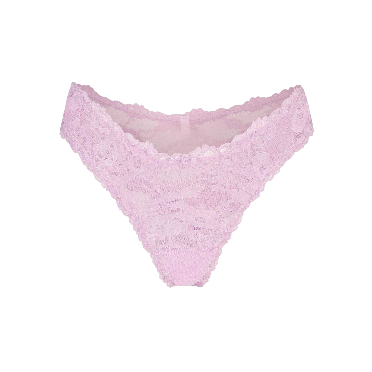 Baby Pink - Front - Skims Womens-Ladies Drip Lace Stretch Thong