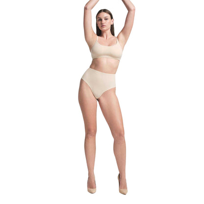 Sand - Lifestyle - Skims Womens-Ladies Plain High Waist Thong