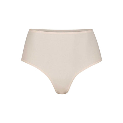 Sand - Front - Skims Womens-Ladies Plain High Waist Thong
